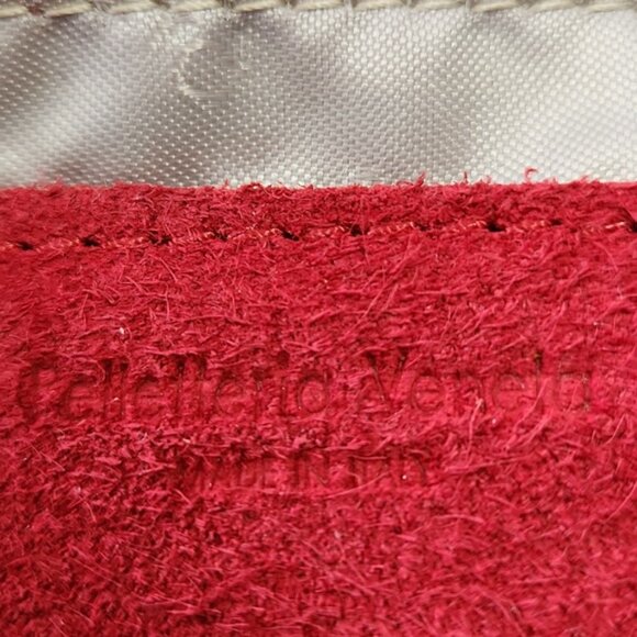 Pelletteria Veneta Elegant Red Suede Crossbody Bag - Picture 10 of 10